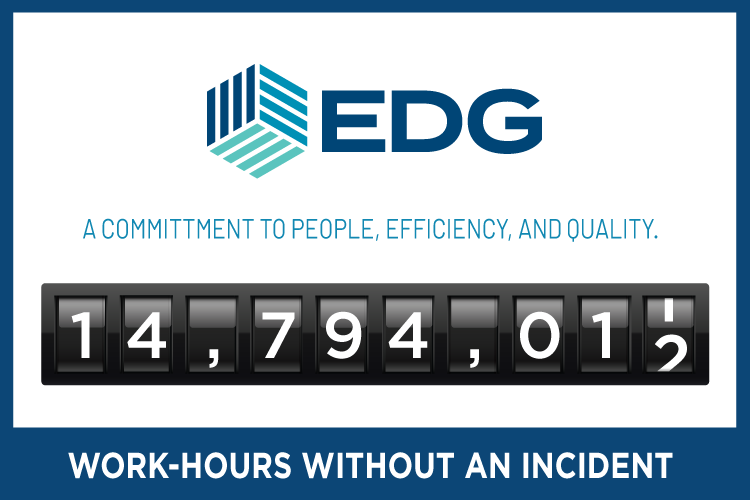 EDG SAFETY Work Hours Without Incident